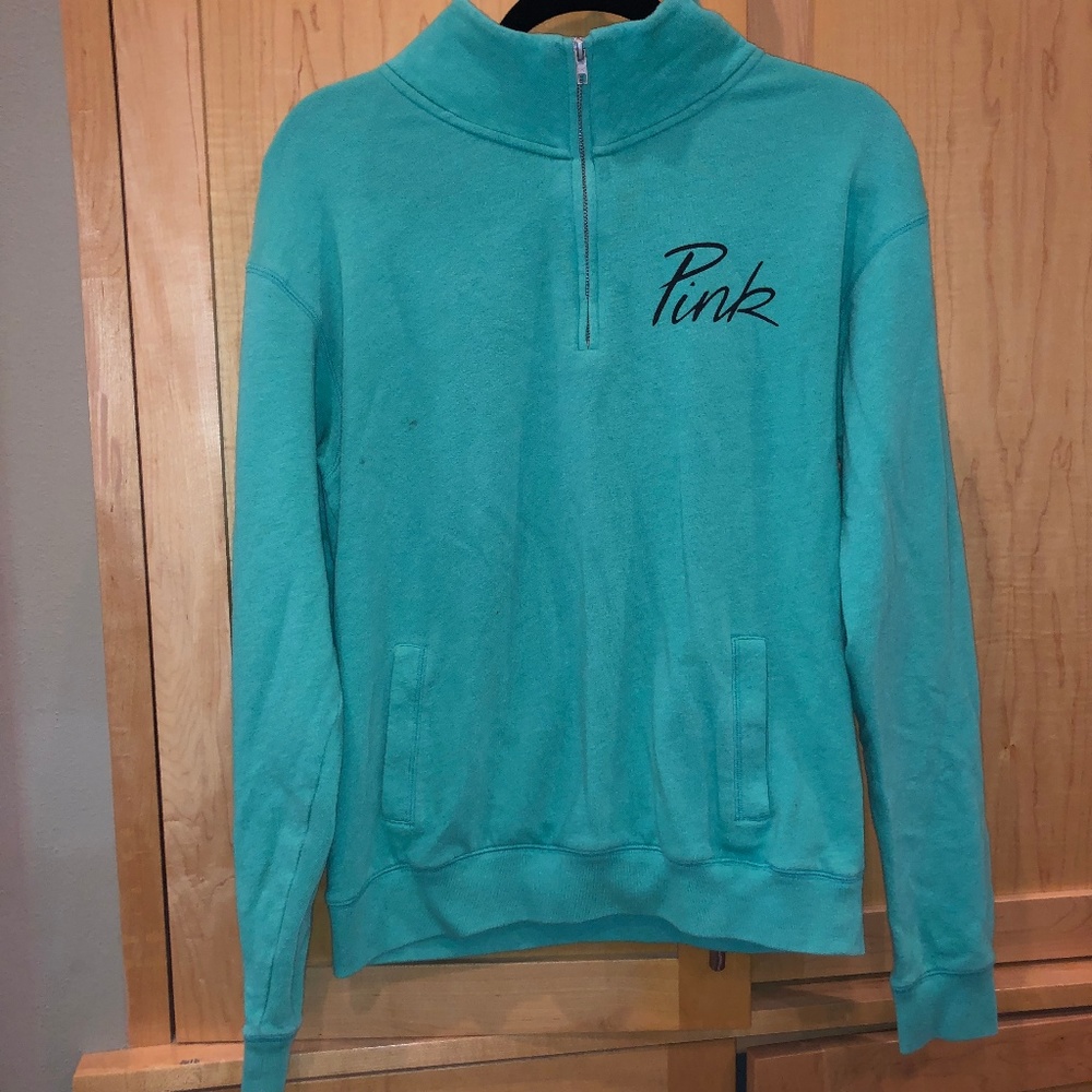 VS Pink Mint Green Quarter Zip